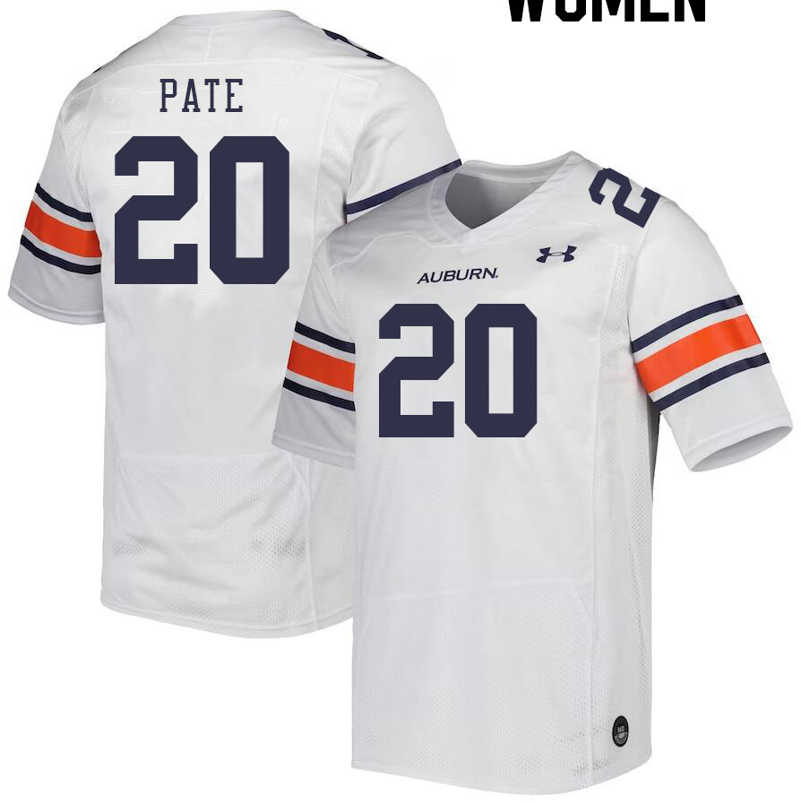 Women #20 Sawyer Pate Auburn Tigers College Football Jerseys Stitched-White
